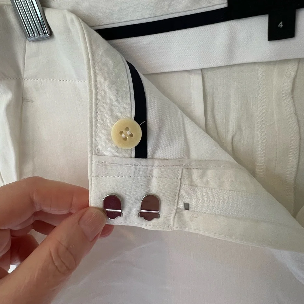 Theory Flat Front Linen Women’s Pants - Picture 6 of 6